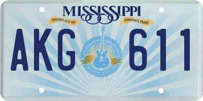 MS license plate AKG611
