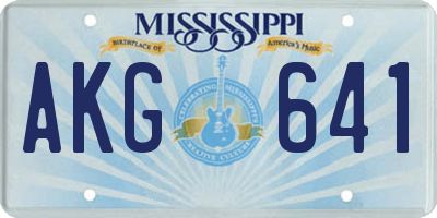 MS license plate AKG641