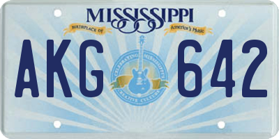 MS license plate AKG642