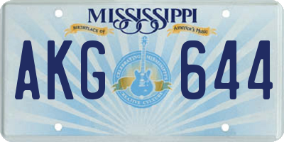 MS license plate AKG644