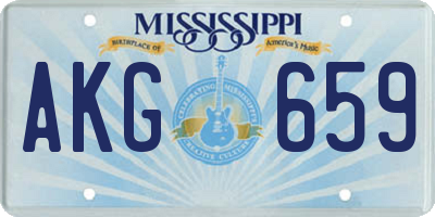 MS license plate AKG659