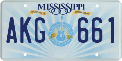 MS license plate AKG661