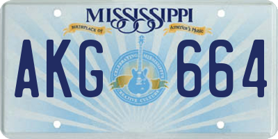 MS license plate AKG664