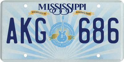 MS license plate AKG686