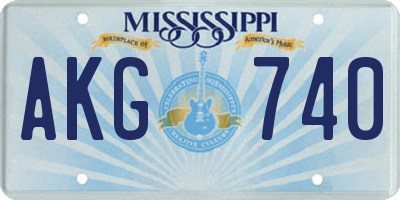 MS license plate AKG740