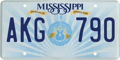 MS license plate AKG790