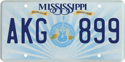 MS license plate AKG899