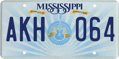 MS license plate AKH064