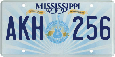 MS license plate AKH256