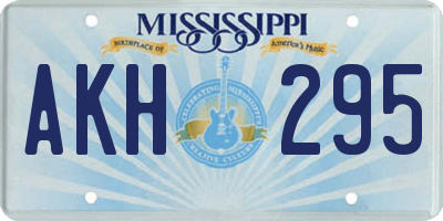 MS license plate AKH295