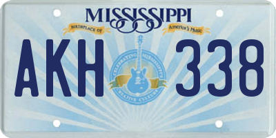 MS license plate AKH338