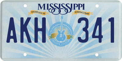 MS license plate AKH341