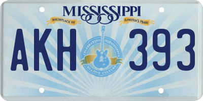 MS license plate AKH393
