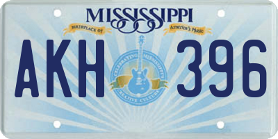 MS license plate AKH396