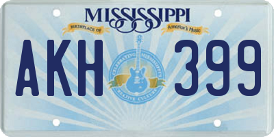 MS license plate AKH399