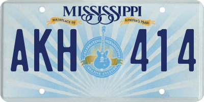 MS license plate AKH414