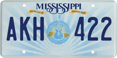 MS license plate AKH422