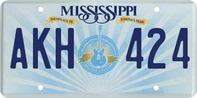 MS license plate AKH424
