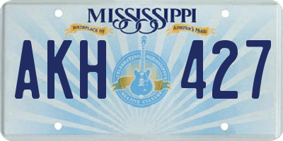 MS license plate AKH427
