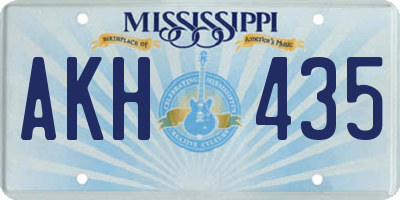 MS license plate AKH435