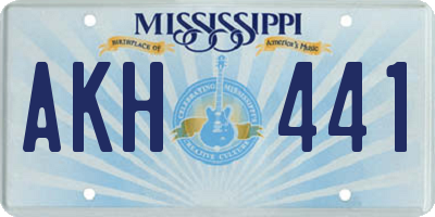 MS license plate AKH441