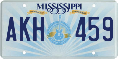 MS license plate AKH459