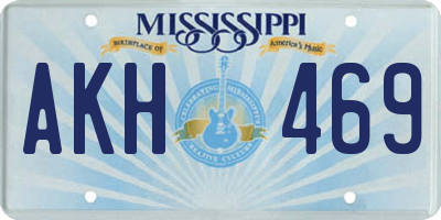 MS license plate AKH469