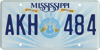 MS license plate AKH484