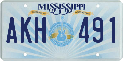 MS license plate AKH491