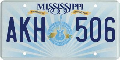 MS license plate AKH506