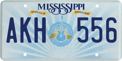 MS license plate AKH556