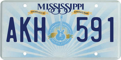 MS license plate AKH591