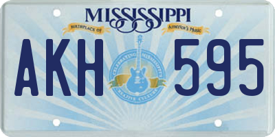 MS license plate AKH595