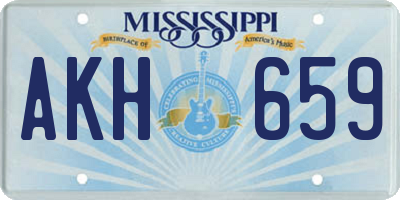MS license plate AKH659