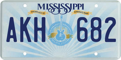 MS license plate AKH682