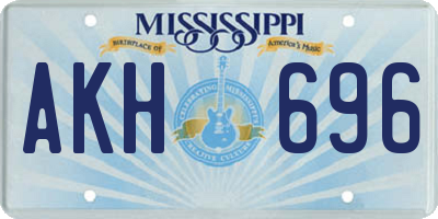 MS license plate AKH696