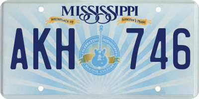 MS license plate AKH746