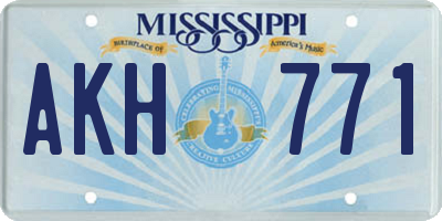 MS license plate AKH771