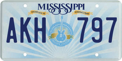 MS license plate AKH797