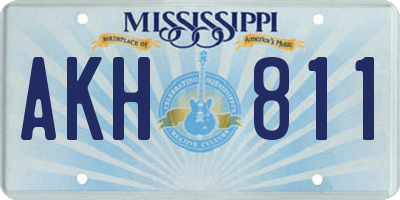 MS license plate AKH811