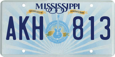 MS license plate AKH813