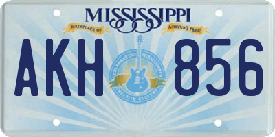 MS license plate AKH856