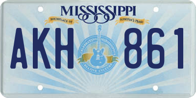MS license plate AKH861