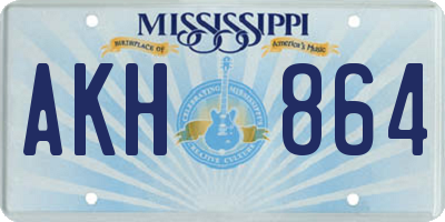 MS license plate AKH864