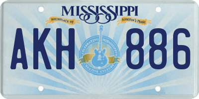 MS license plate AKH886