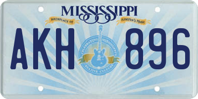 MS license plate AKH896