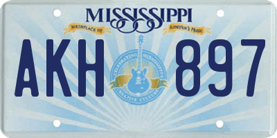 MS license plate AKH897