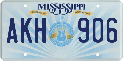 MS license plate AKH906