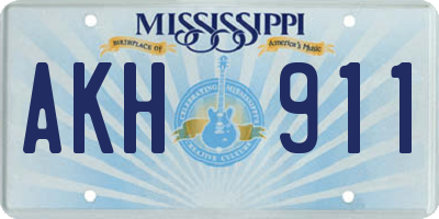 MS license plate AKH911