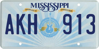 MS license plate AKH913
